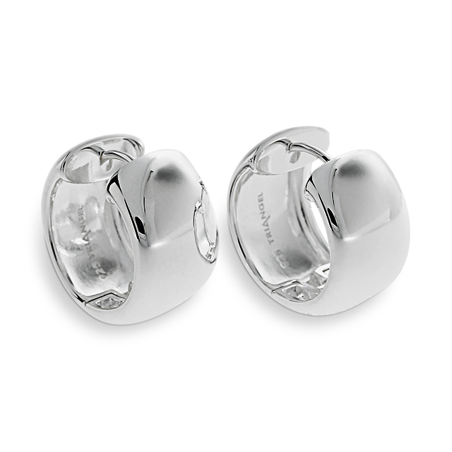 Creole mit Scharnier 18 x 11 mm rund 925 Silber 