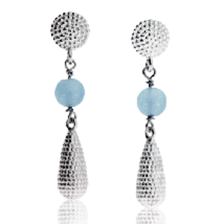 Dots Ohrring si Pampel mit Aquamarin