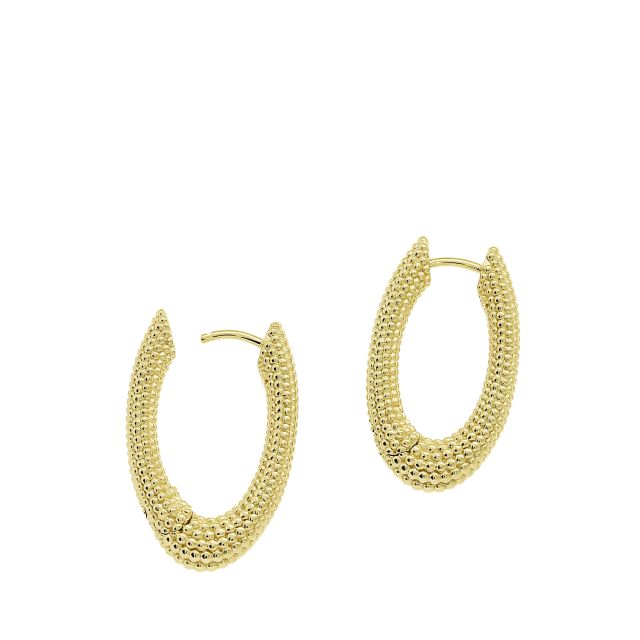 Dots Scharniercreole Silber-goldplattiert oval