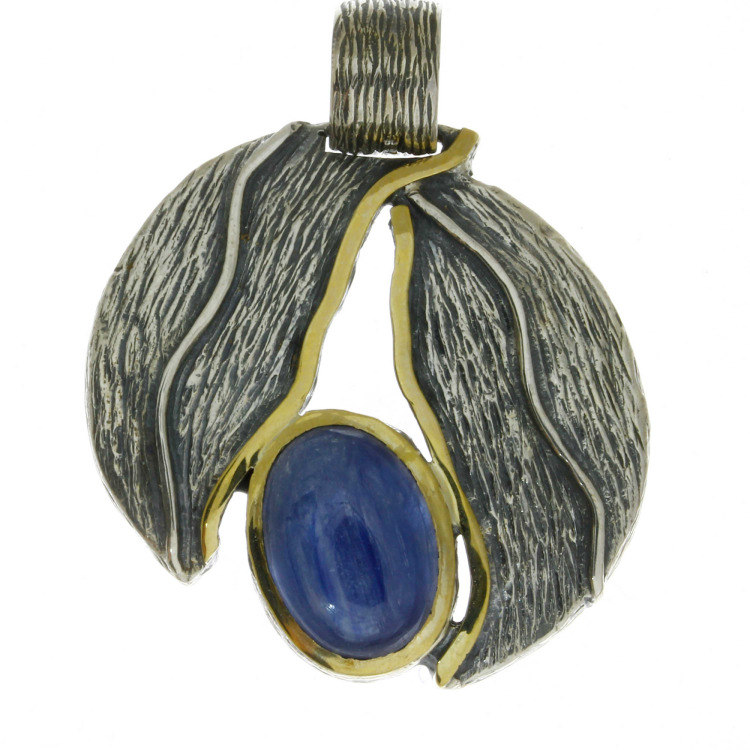 Anhänger silber Gold Kyanite