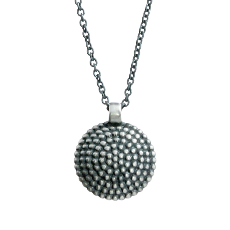 Anhänger Dots Mini 13 mm Silber oxydiert