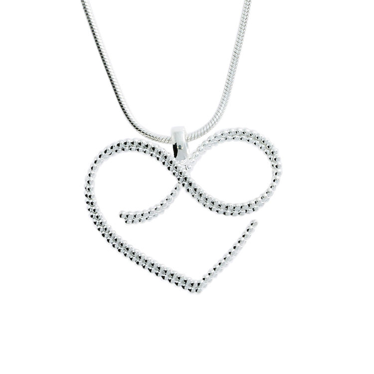 Dots Open Heart Silber