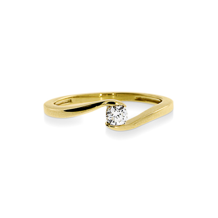 Ring 585 Gelbgold Diamant v/si1-2/H1