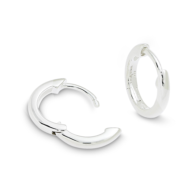 Creole Silber hell 12 x 2 mm