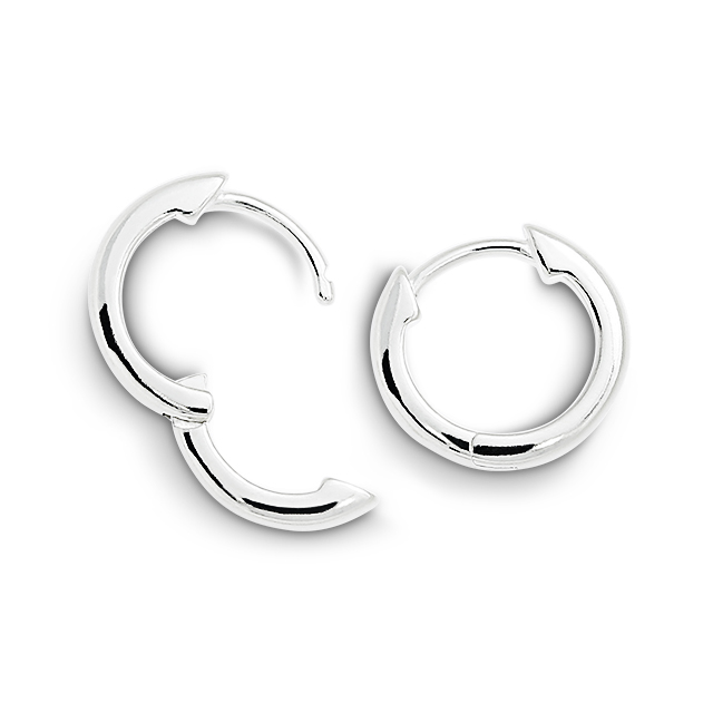 Creole Silber hell 12 x 2 mm