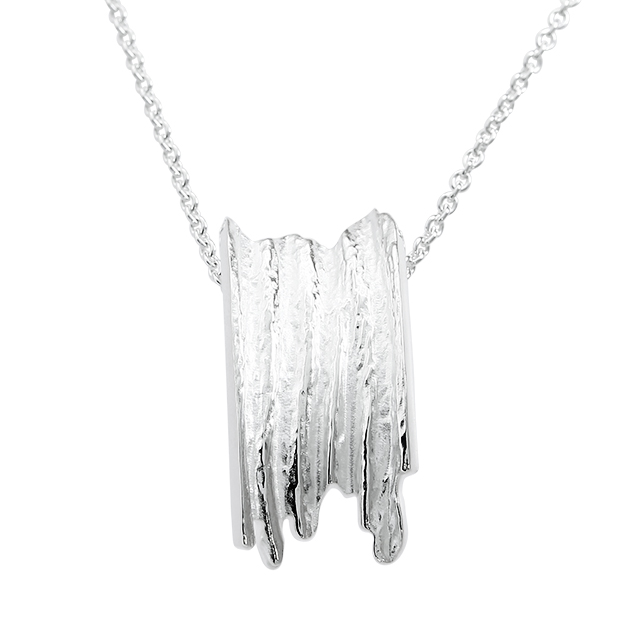 Anhänger Crease Wood Silber 