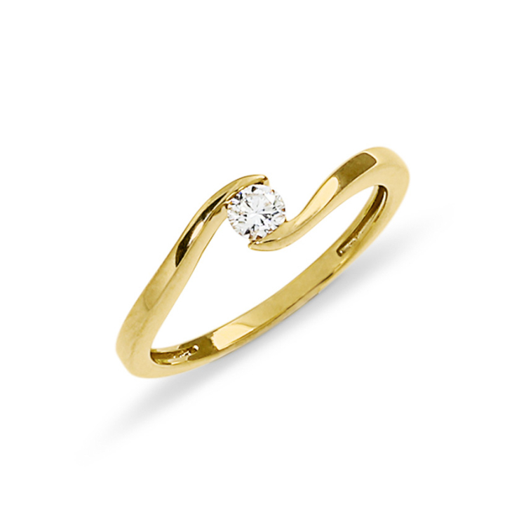 Ring 585 Gelbgold  Diamant v/si1-2/H1