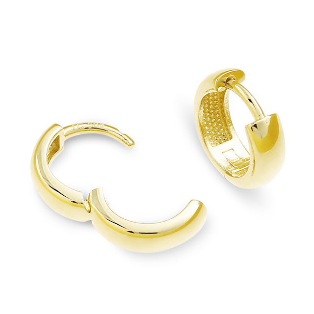 Creole 585 Gold rund  mit Scharnier rund Durchmesser 10 mm, Breite 3,5 mm