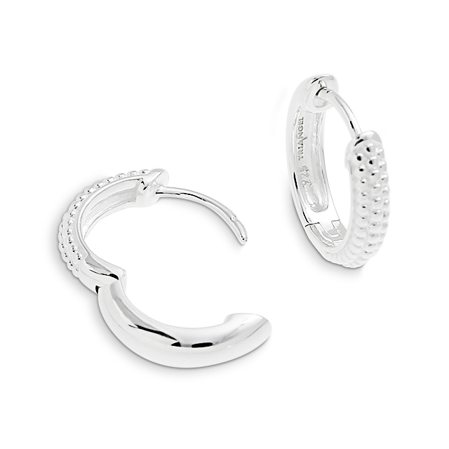 Creole Kugel Silber hell Durchmesser 15 mm