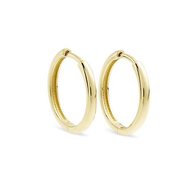 Creole 585 Gold rund  mit Scharnier rund Durchmesser 16 mm, Breite 2.0 mm