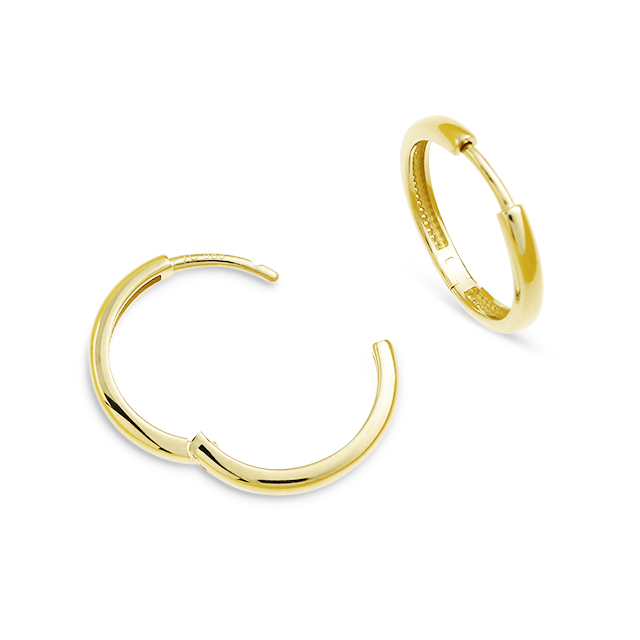 Creole 585 Gold rund  mit Scharnier rund Durchmesser 16 mm, Breite 2.0 mm