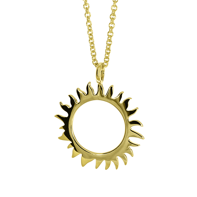 Anhänger Sonne 585 Gold Durchmesser 17 mm, ohne Kette