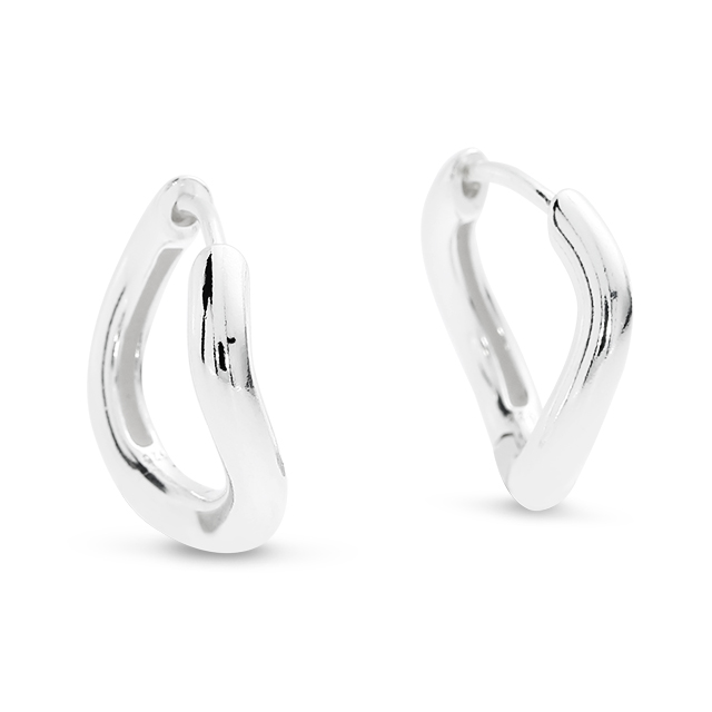 Creole Silber hell, gebogen Durchmesser 18mm