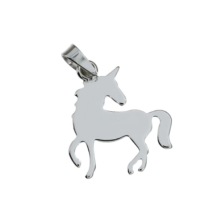 Halsschmuck Einhorn 925 Silber rhodiniert Einhorn  ohne Kette