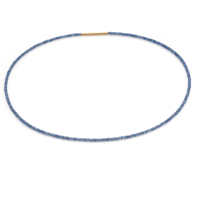 Collier Saphire mit Clipverschluß Gelbgold Vergoldung