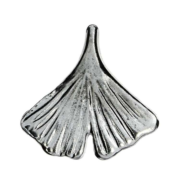 Halsschmuck 925 Silber rhodiniert Gingkoblatt 13  mm ohne Kette