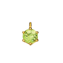 Anhänger 585 Gold Peridot 4 mm fac ink. Anker-Goldkette