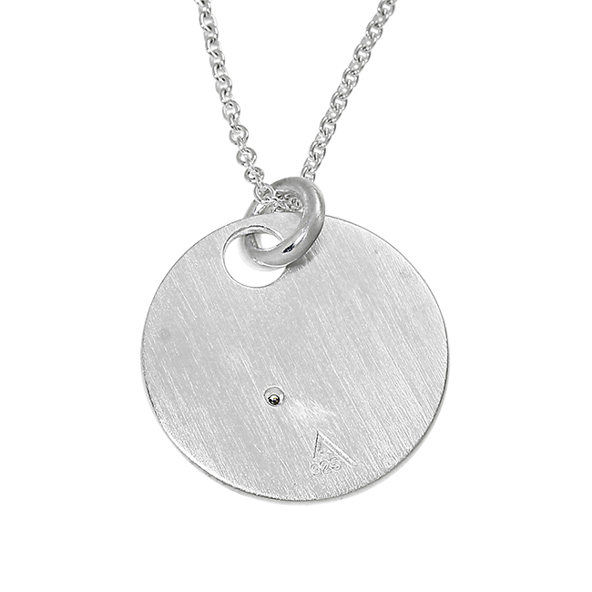 Sternbild Silber Widder Diamant 0,02ct TWsi inkl. Ankerkette Länge 45 cm