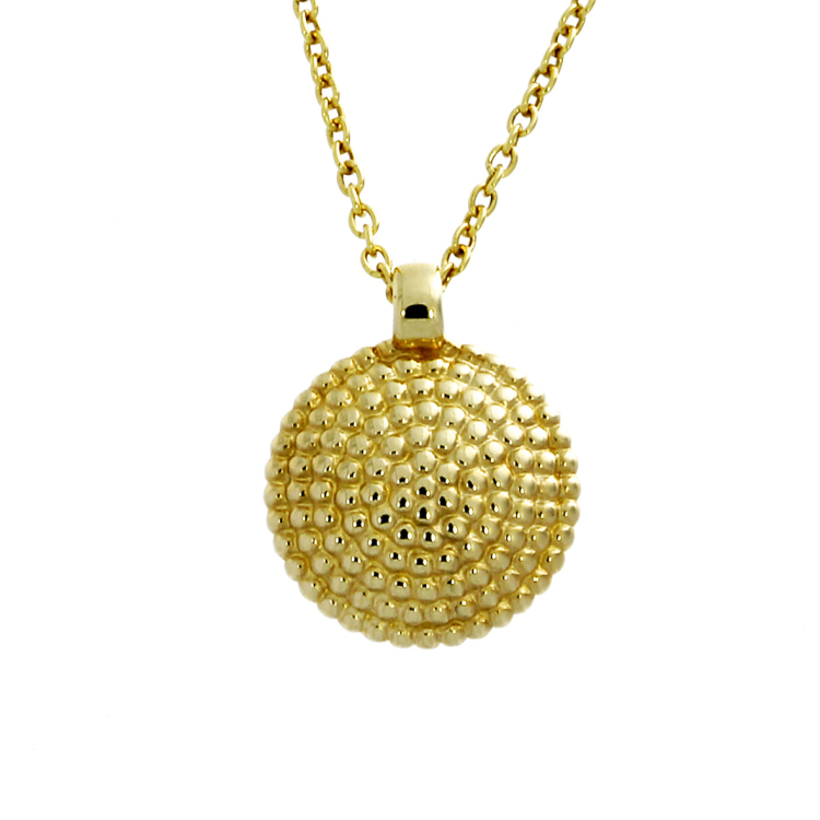 Anhänger Dots Mini 13 mm Silber Gold plattiert inkl. Kette