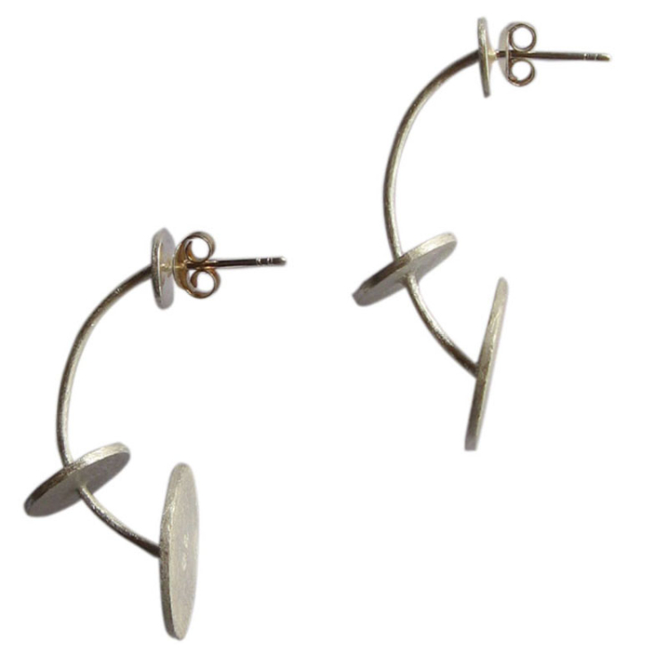 Ohrring Silber leicht angekratzte Oberfläche
