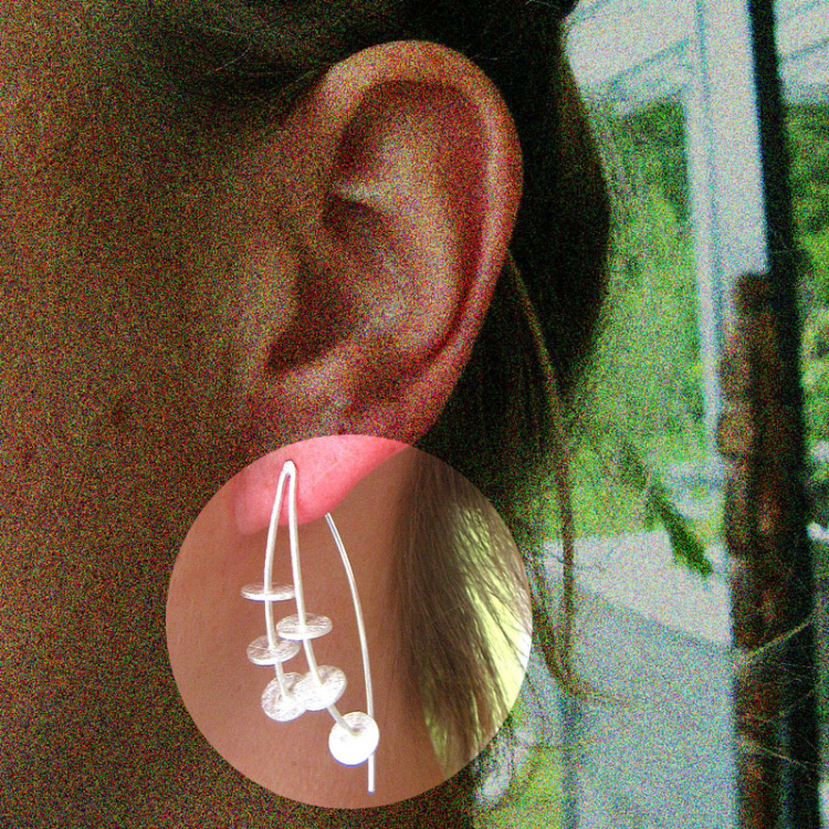 Ohrring Silber leicht angekratzte Oberfläche