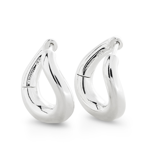 Creole Silber poliert leicht gedreht 3 x 18 mm  mit Scharnier