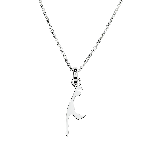 Anhänger Sylt Silhouette 925 Silber 17 mm ohne Ankerkette