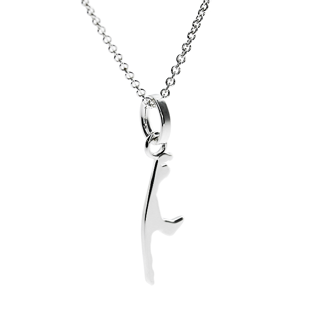 Anhänger Sylt Silhouette 925 Silber 17 mm ohne Ankerkette