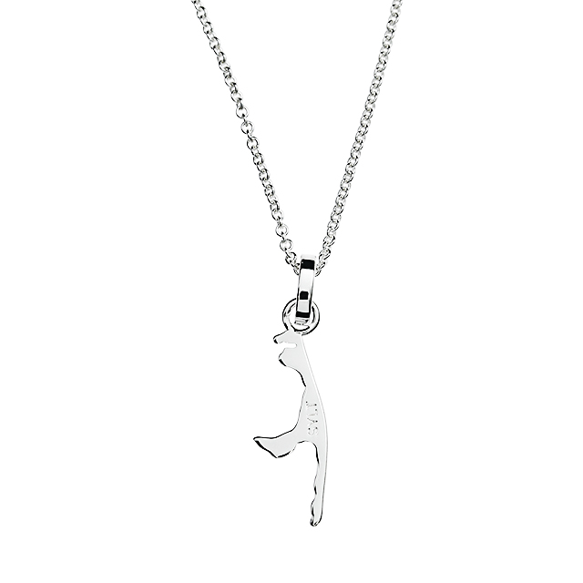 Anhänger Sylt Silhouette 925 Silber 17 mm ohne Ankerkette