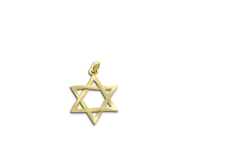 Anhänger Davidstern15 mm 585 Gold ohne Kette
