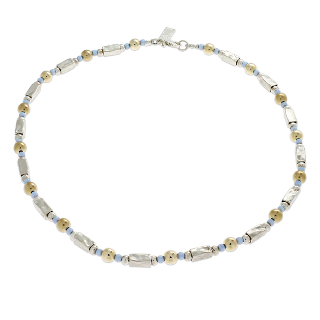 Collier 925 Silber/goldfilled Opal