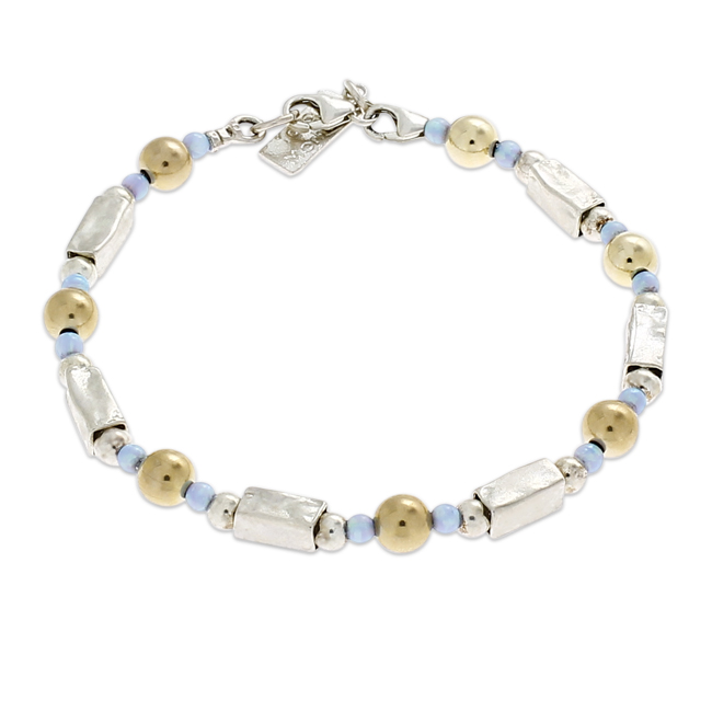 Armband  925 Silber/goldfilled Opal