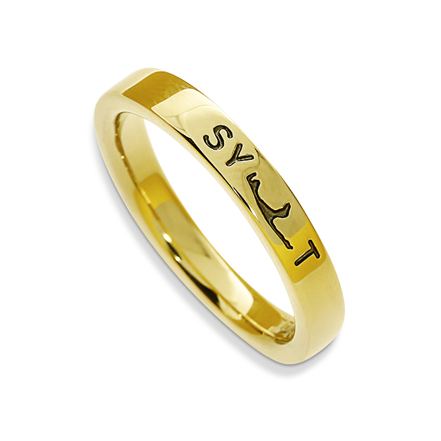 Ring Sylt Logo 3.0 Silber gold-plattiert Ringweite 50