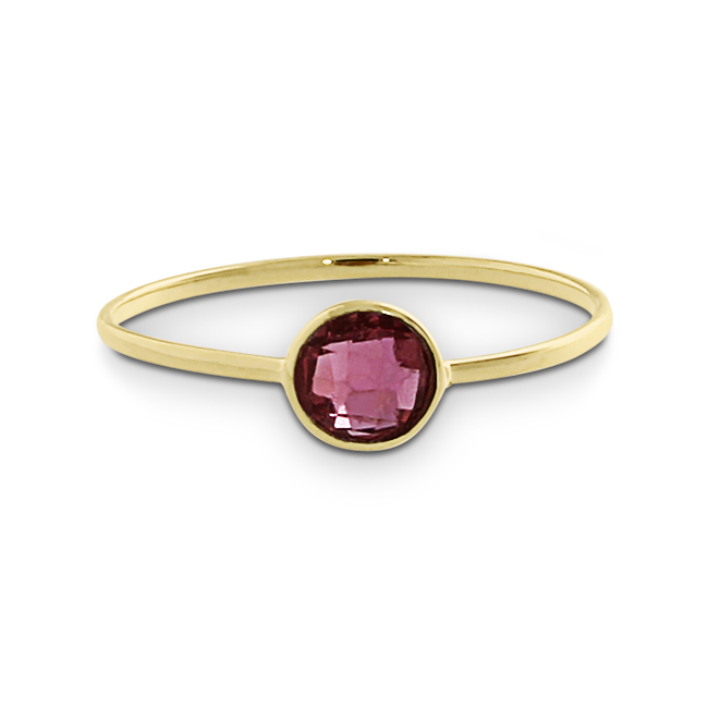 Ring Gold 585 pink Turmalin 4 mm fac Ringweite 52