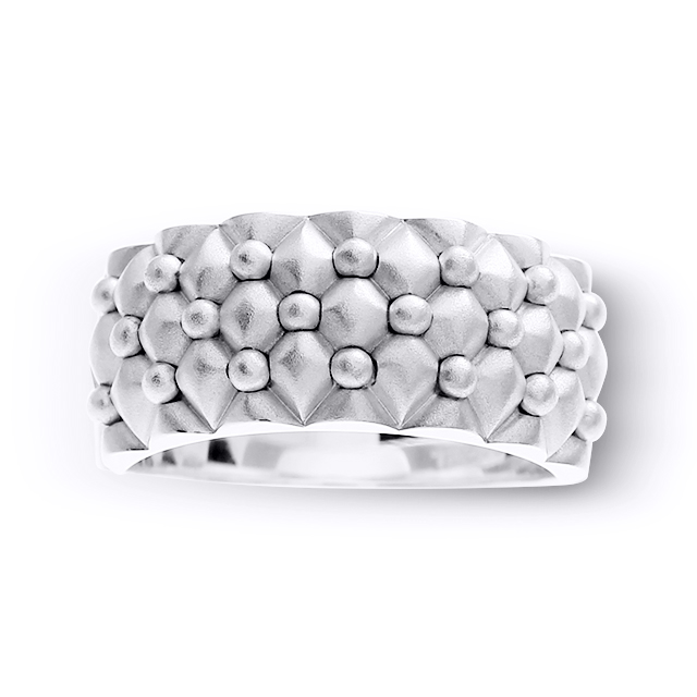 Ring 2-tone Dots Silber Ringweite 52