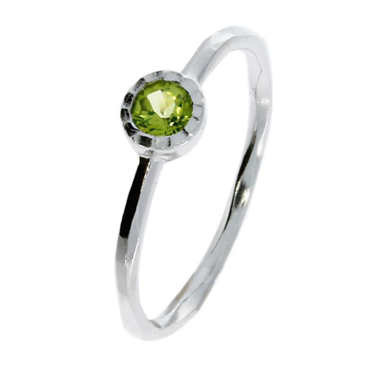 Ring Silber-rhod. Peridot Ringweite 54