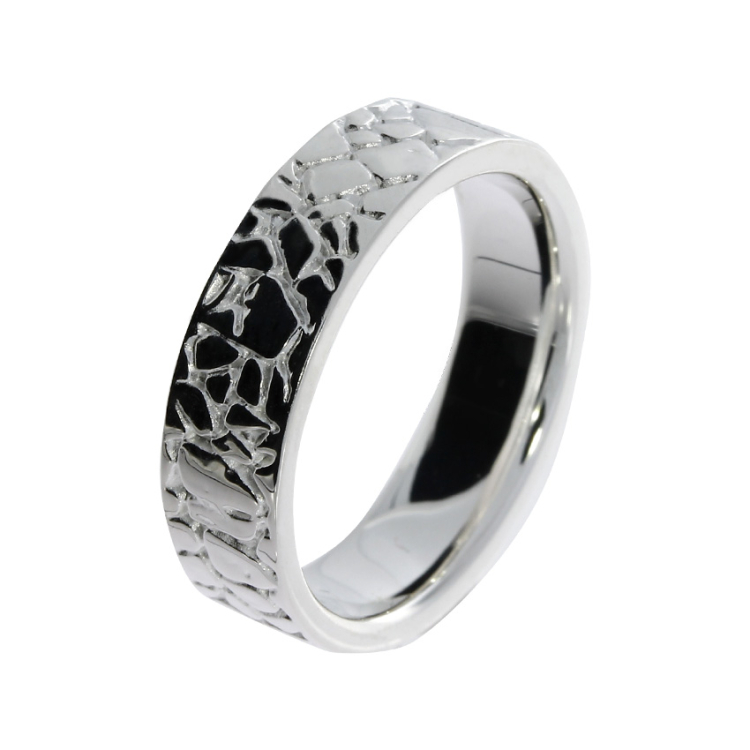 Partner Ring Silber Boulder 6 mm Ringweite 54