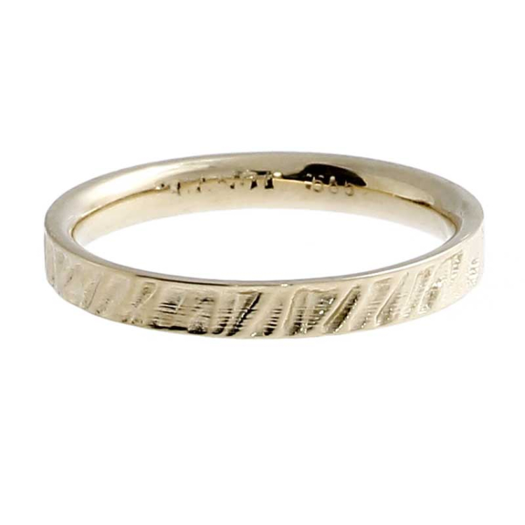 Ring Lamello 3 mm 585 Gold Ringweite 54