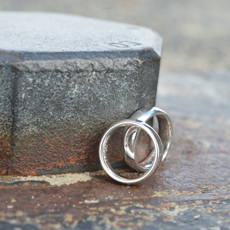 Partner Ring Silber matt 3 mm Ringweite 56