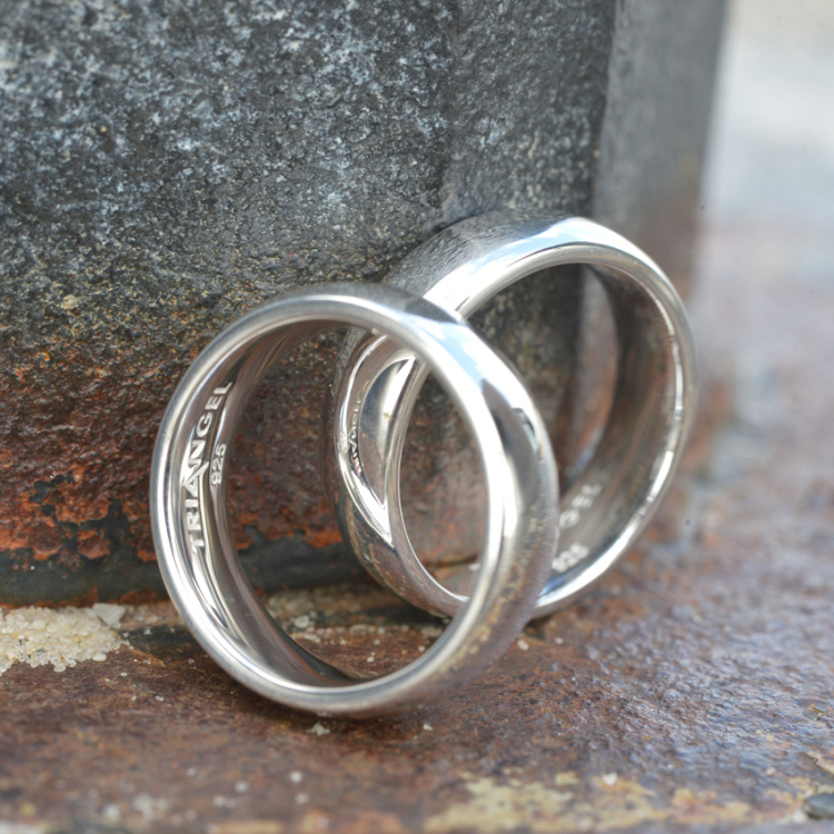 Partner Ring Silber matt 6 mm breit Ringweite 56