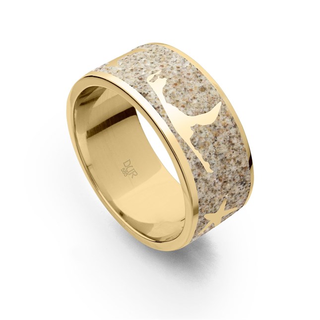 Strandring Sylt Silber/vergoldet Ringweite 56