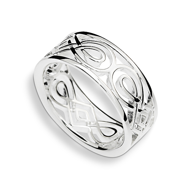 Ring Silber Aetrena Breite 8 mm Ringweite 58