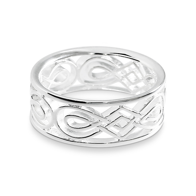 Ring Silber Aetrena Breite 8 mm Ringweite 60