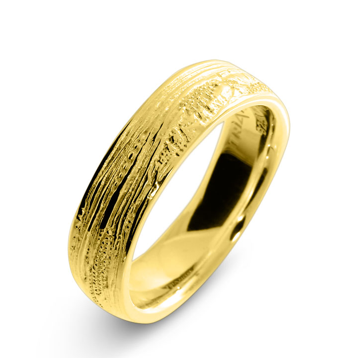Ring Strandcores 6 mm 585 Gold  Ringweite 62