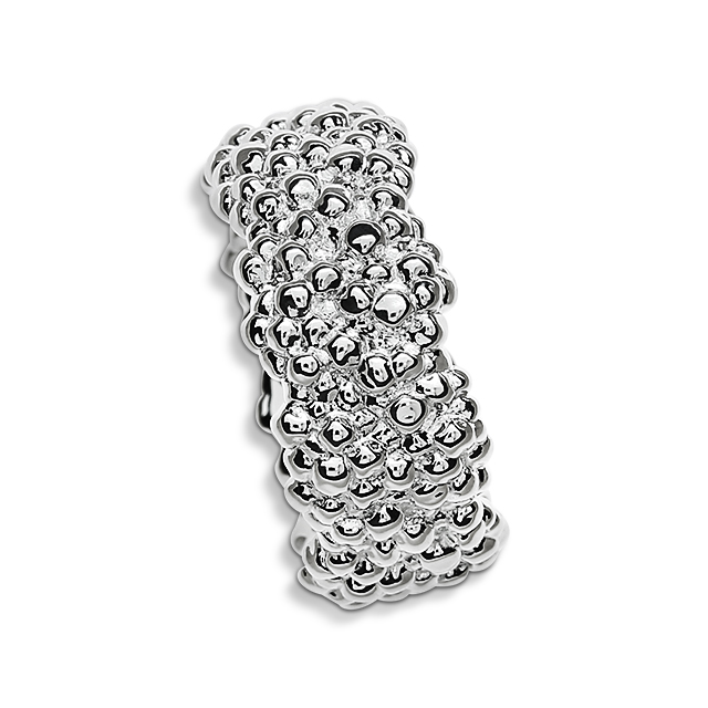 Ring Dots Silber polliert 8 mm Ringweite 62