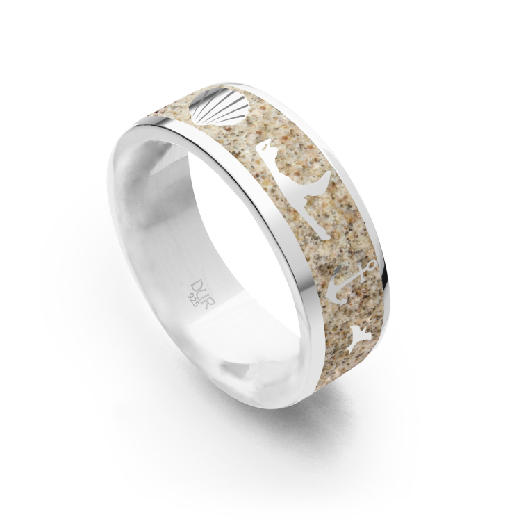 Strandsandring Sylt 2.0 in Silber 7 mm Ringweite 62