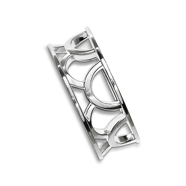 Ring Luft Silber hell 8 mm Ringweite 66