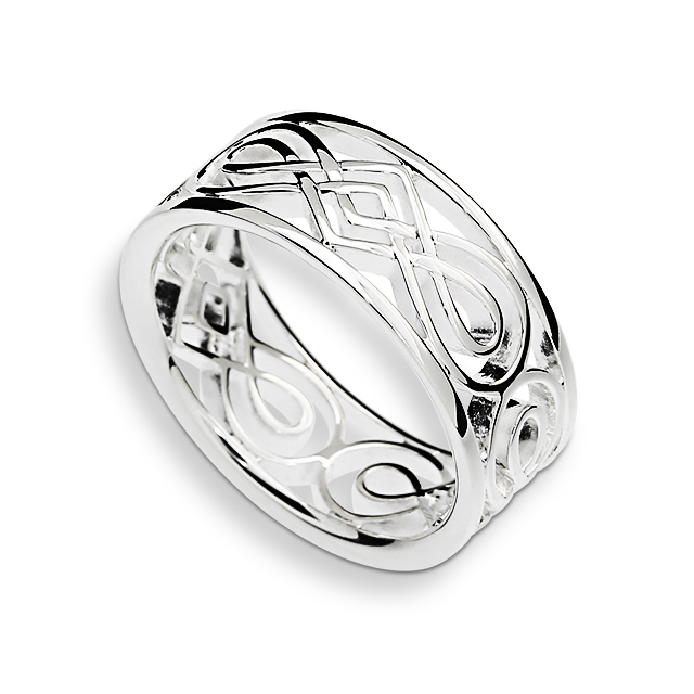 Ring Silber Aetrena Breite 8 mm Ringweite 68