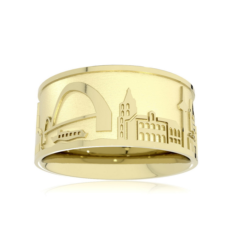 Stadtring Köln 585 Gelbgold 10 mm breit Ringweite UNI