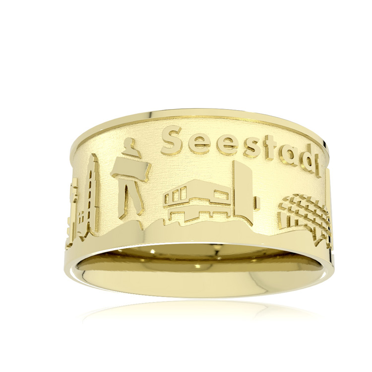 Stadtring Bremerhaven 585 Gelbgold Ringweite UNI